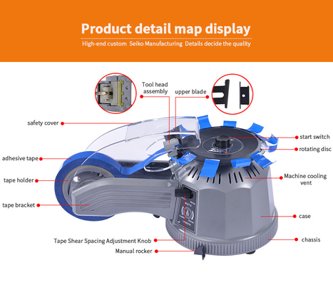 erogatore elettrico del nastro 16w, erogatore del nastro di sigillamento del cartone 60Hz