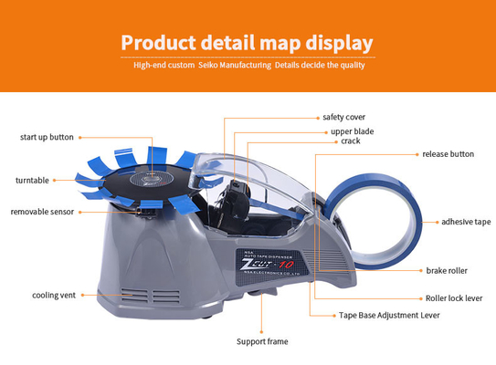 Macchina a nastro automatica di Kraft 25w, CE di spedizione elettrico dell'erogatore del nastro